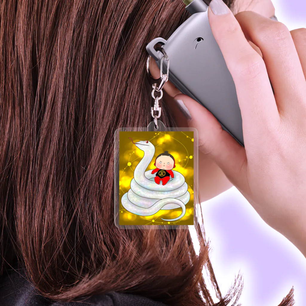Yukiの黄色いヤツの金運上げ太郎 Acrylic Key Chain