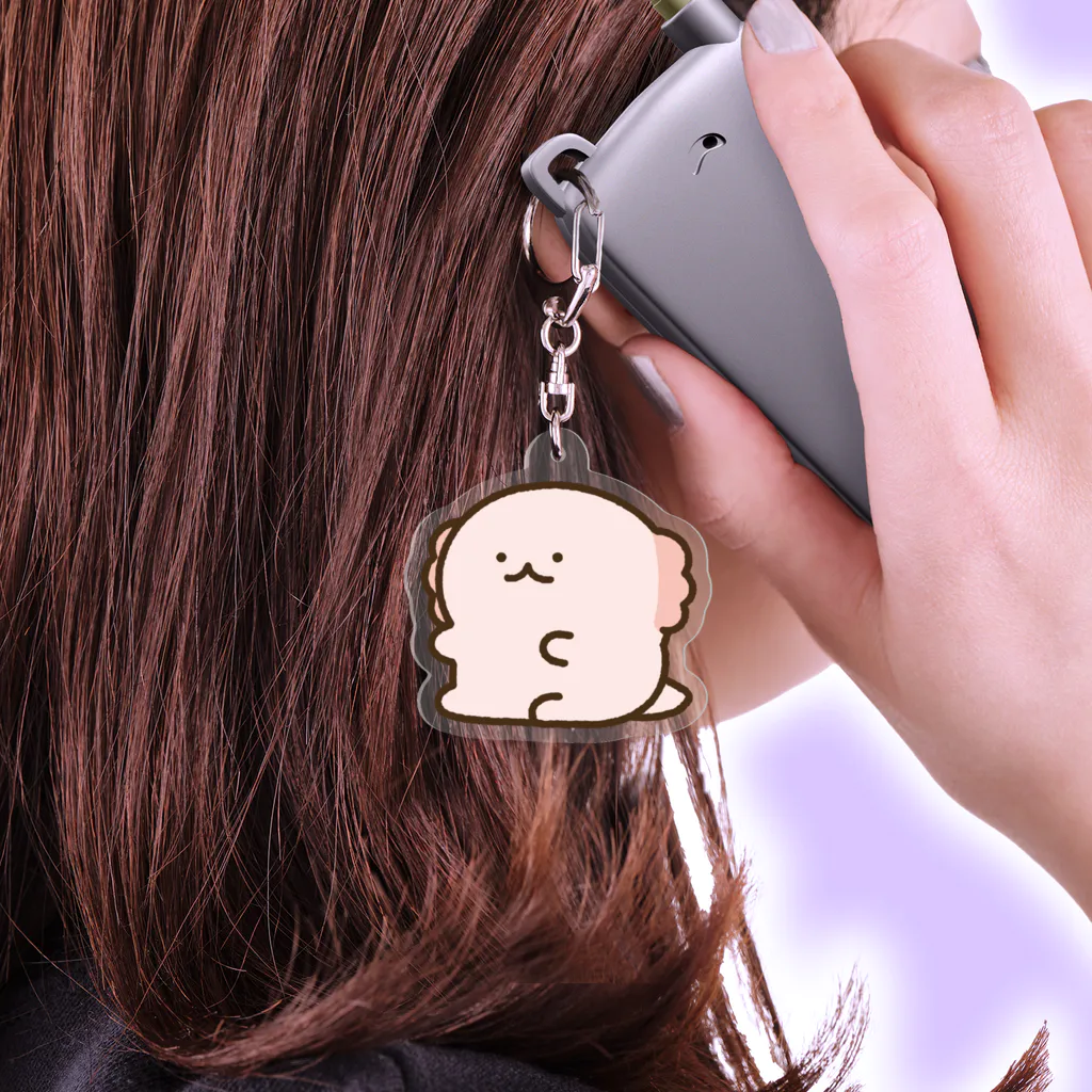かやぬゆみのウーパールーパーさん Acrylic Key Chain