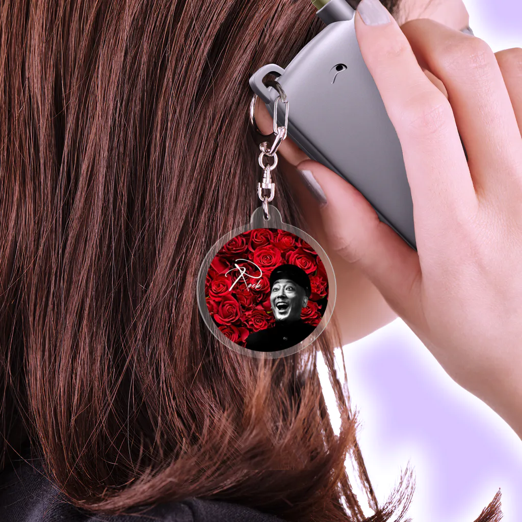 村上ロック ROCK ON AIR GOODSの狂気GANMENキーホルダー Acrylic Key Chain