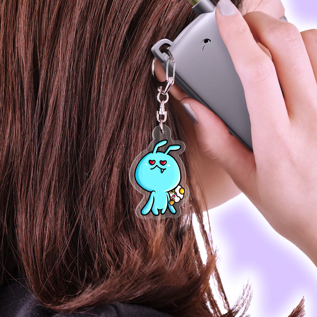 ゆうの部屋ルールルルルルルールルの鬼ウサ＆朝メシパンダ Acrylic Key Chain