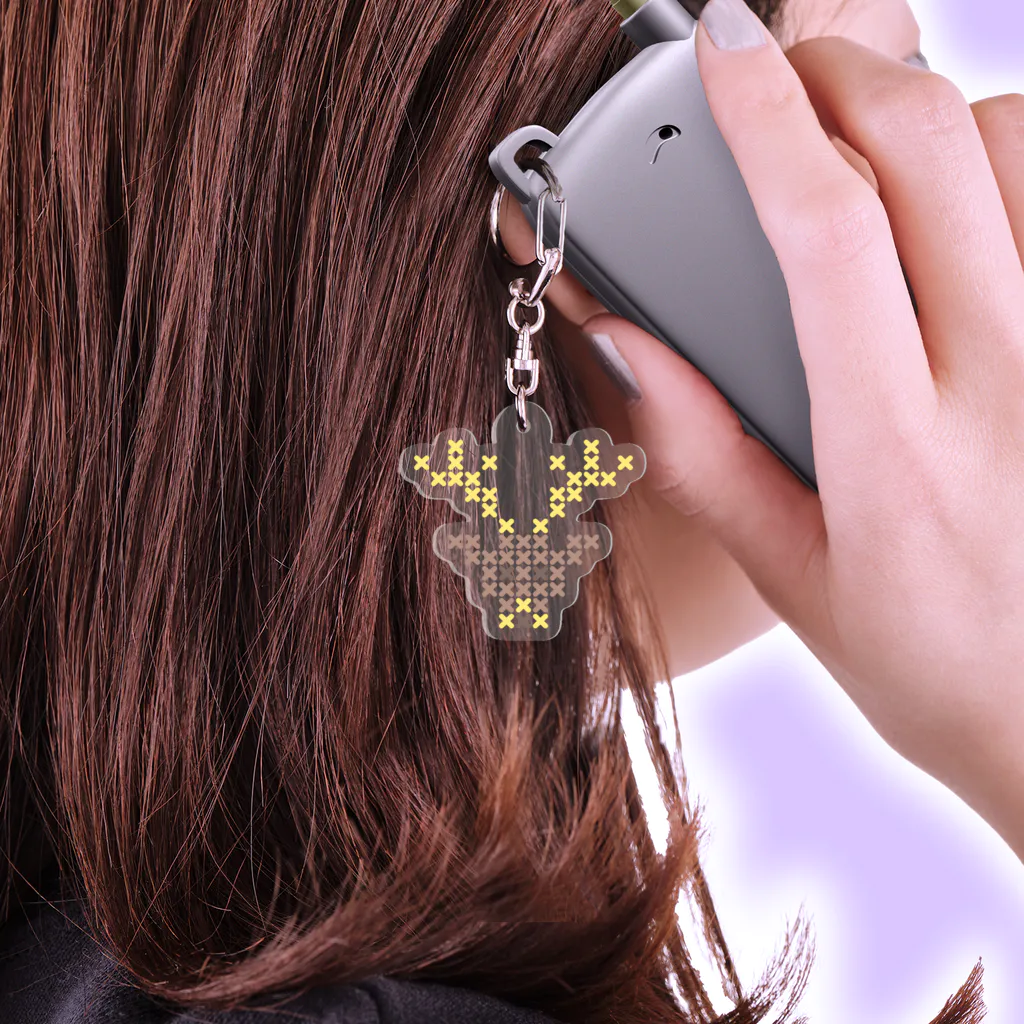 shisoppaの雄鹿 Cross-stitch Acrylic Key Chain