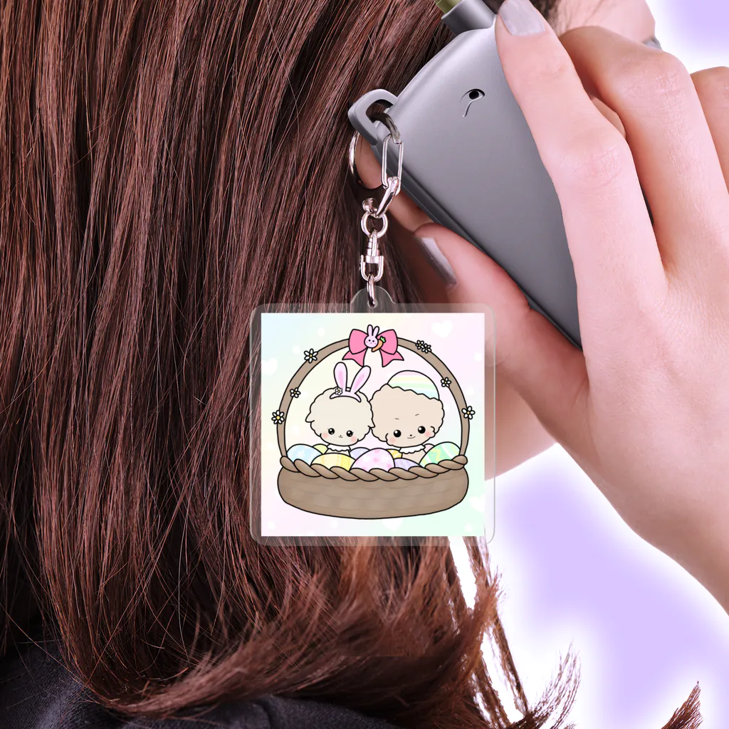 pote©o*  ハンドメイドドッグウェアのこてのあイースター Acrylic Key Chain