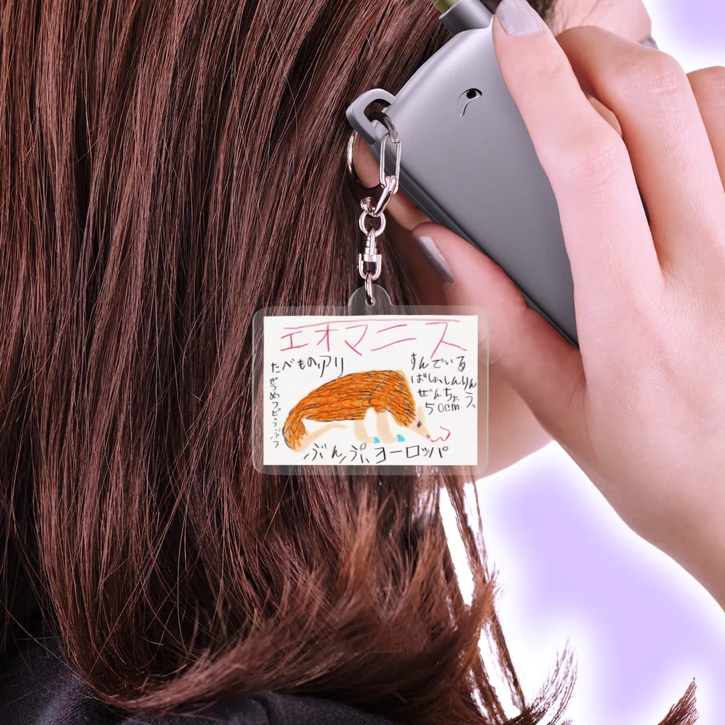６歳画伯の店の画伯の作品『絶滅動物・エオマニス』 Acrylic Key Chain