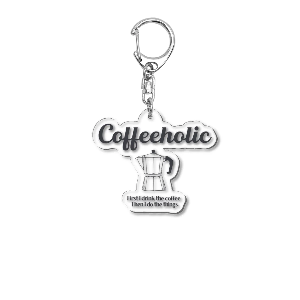 かえる商店のCOFFEEHOLIC black logo Acrylic Key Chain