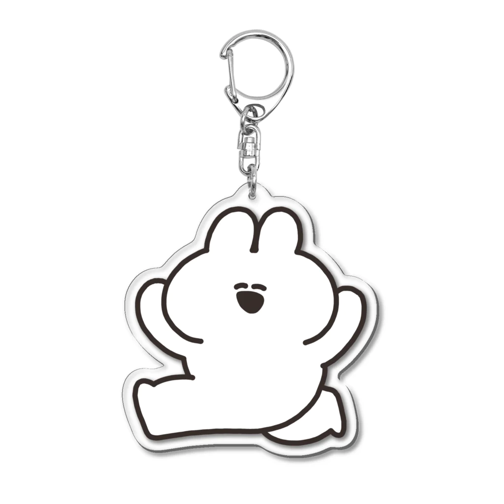 ナポリのSUZURIの走るうさちゃん Acrylic Key Chain