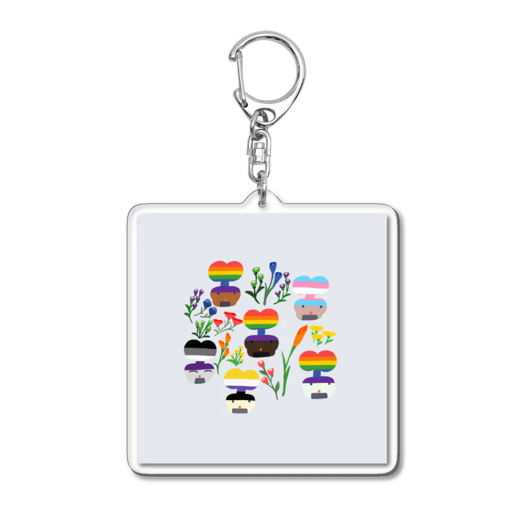 お土産屋ミミカキのクィアたちと植物と生活 Acrylic Key Chain