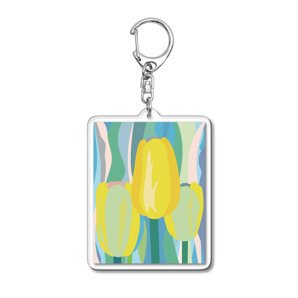 Wonder Bird Forestのチューリップ Acrylic Key Chain