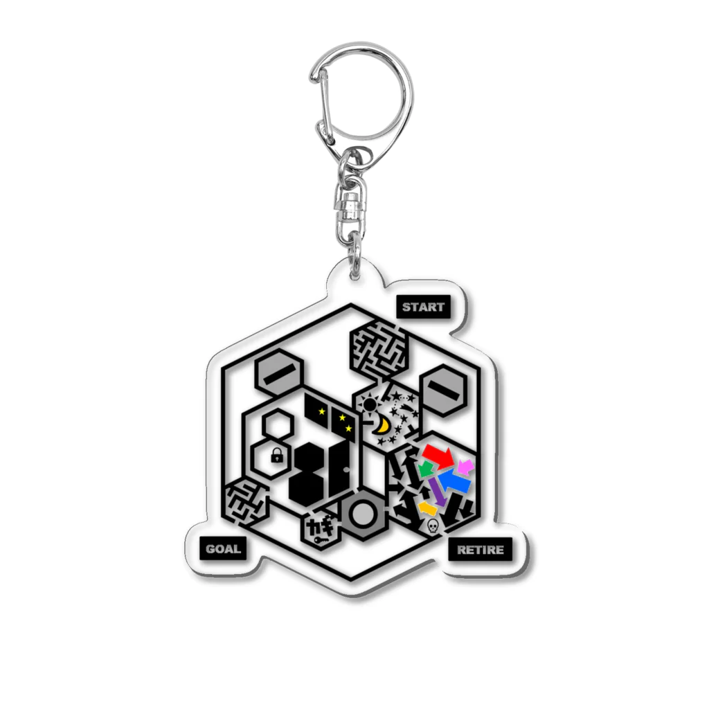 OGchanの六角迷路 Acrylic Key Chain