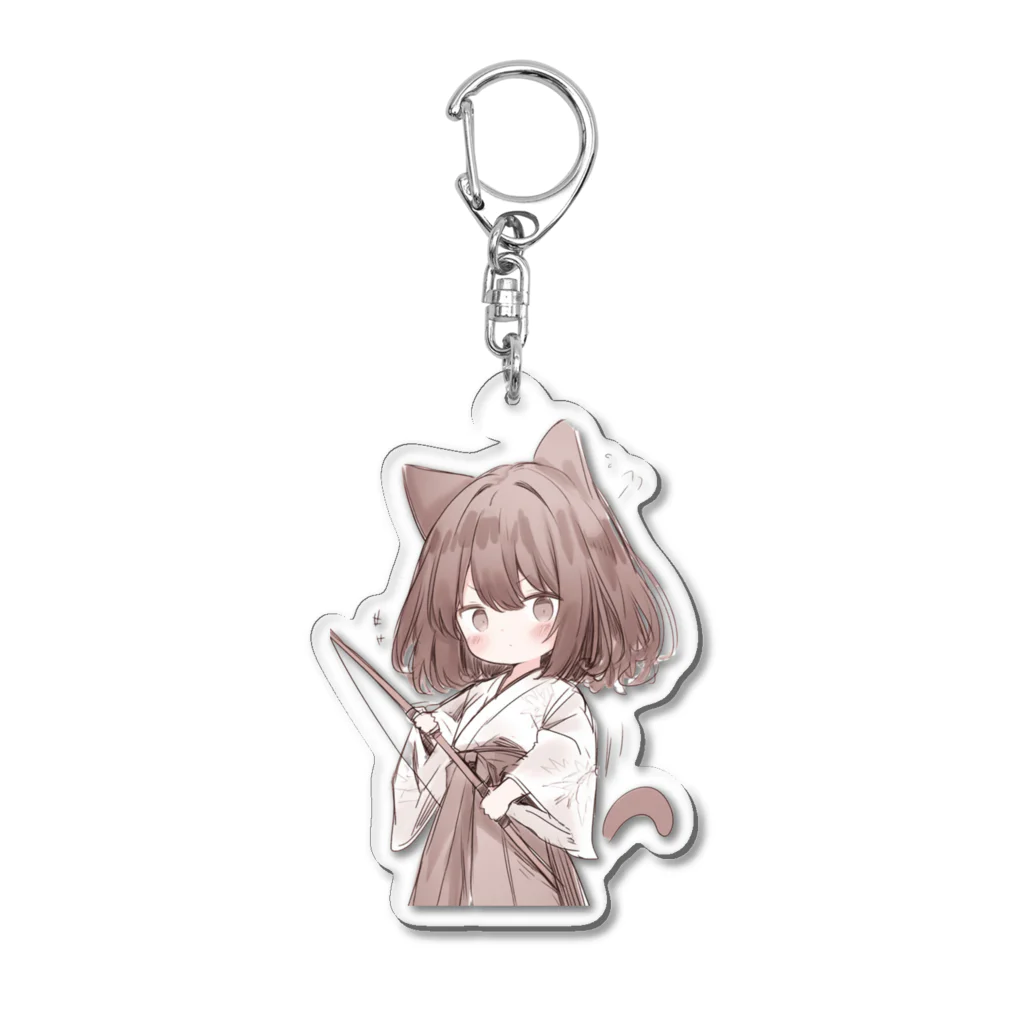 yudu910のネコ耳弓道部 Acrylic Key Chain