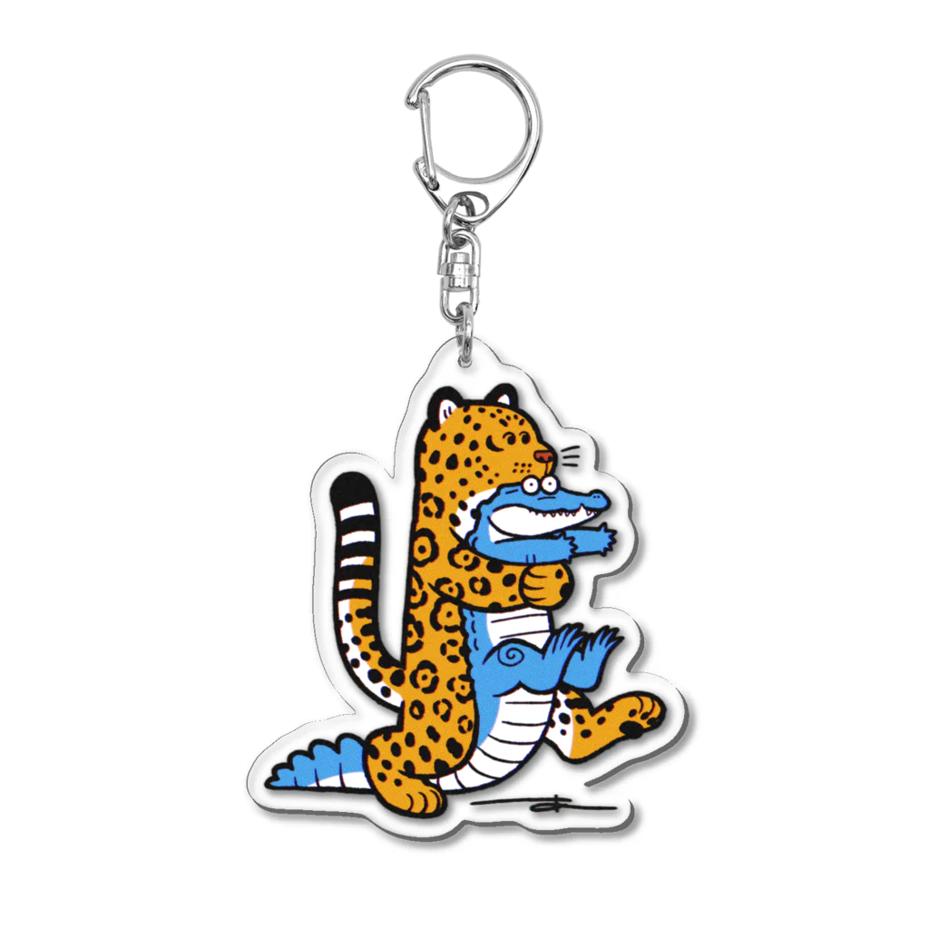 あめみやのワニの隣人ジャガー Acrylic Key Chain