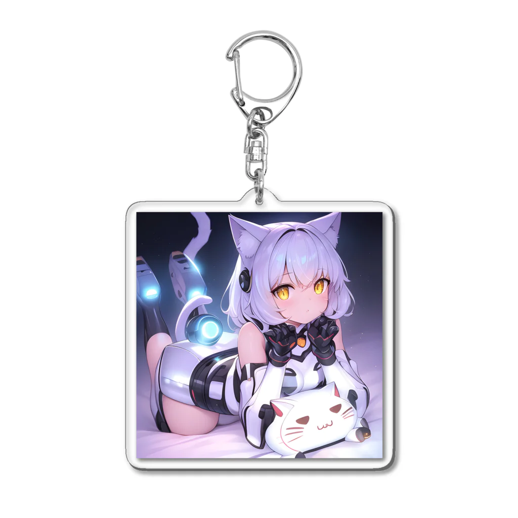 Moichi Designs Shop-2023のロボキャット Acrylic Key Chain