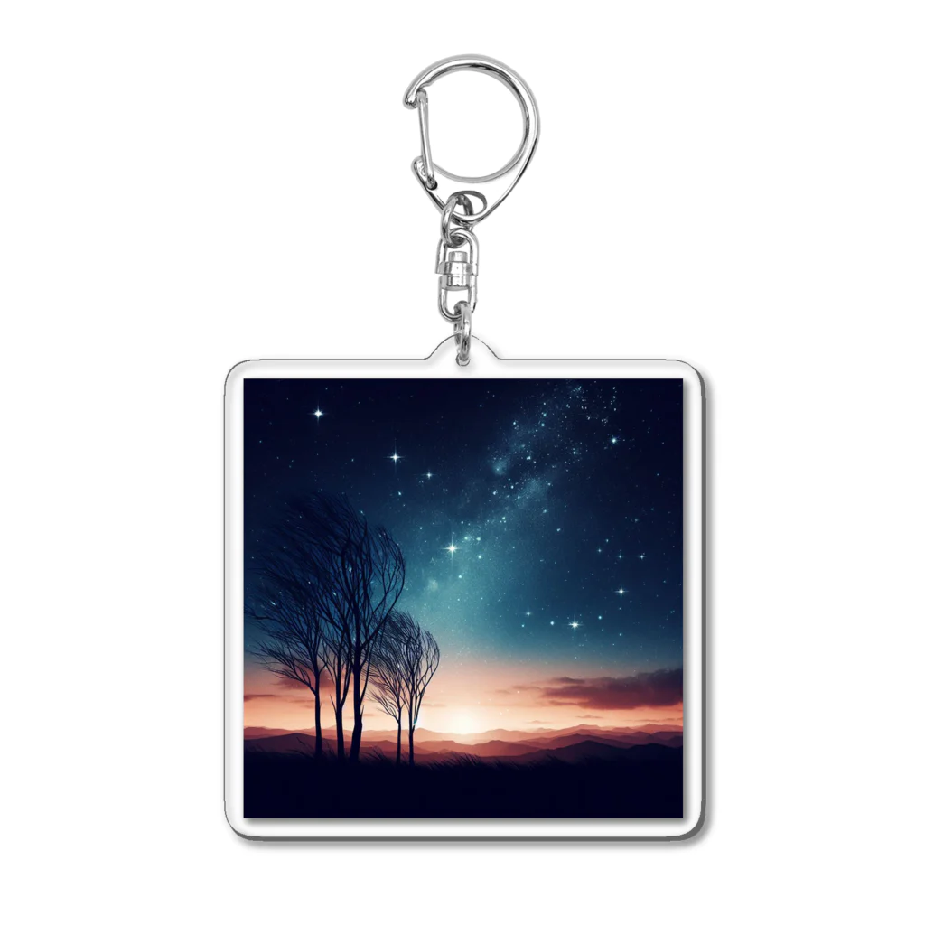 終わらない夢🌈の幻想的な夜空🌌 Acrylic Key Chain
