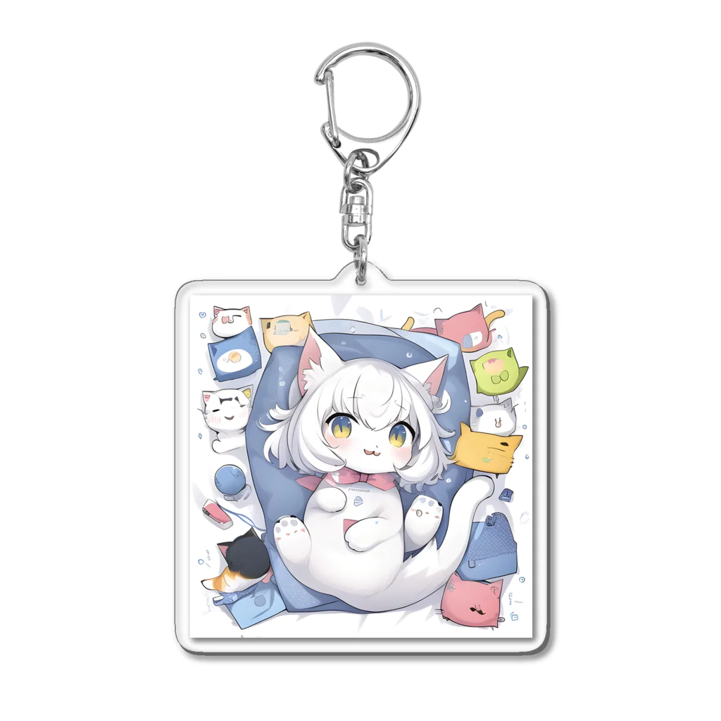 Moichi Designs Shop-2023の赤ちゃんネコタン Acrylic Key Chain