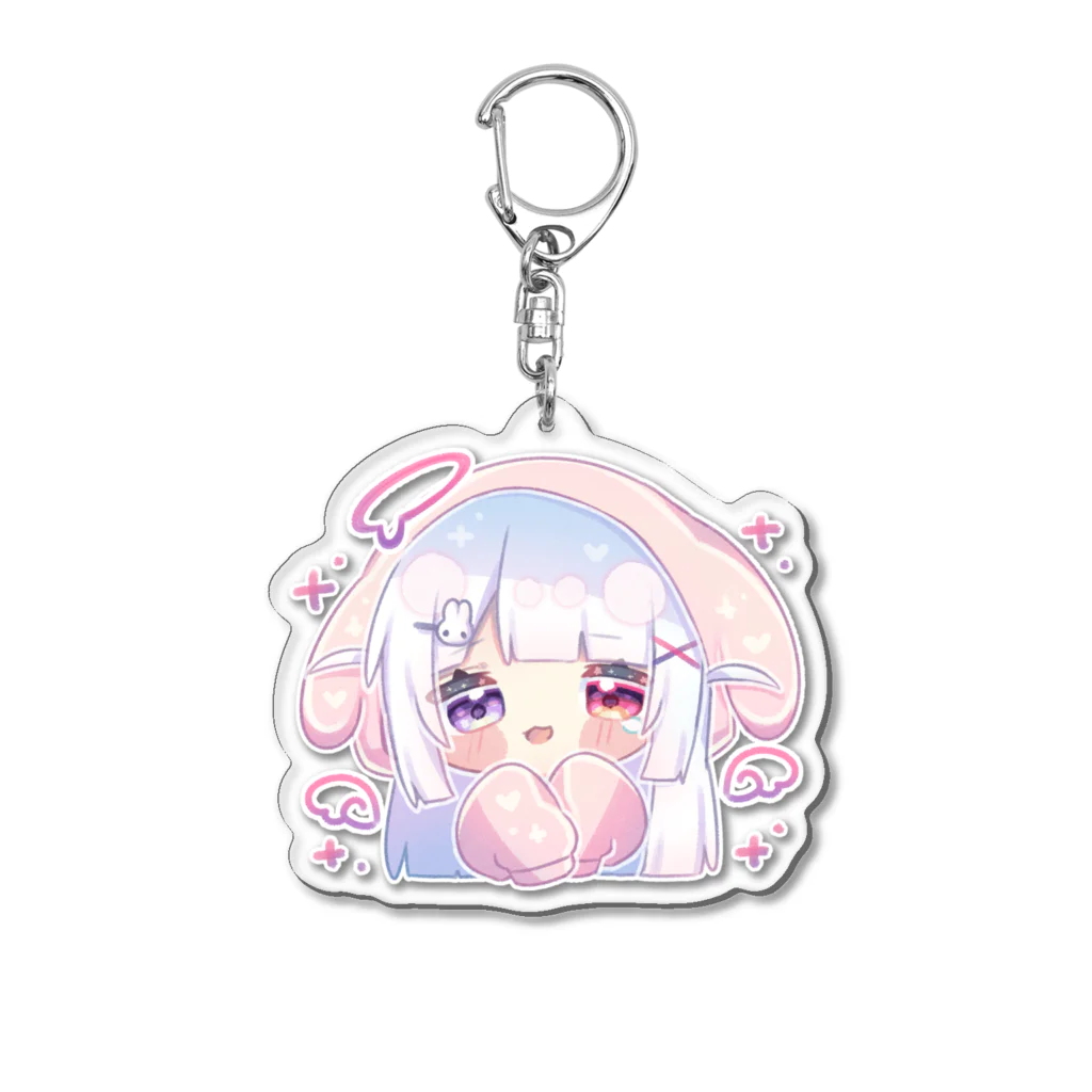 みなづき。のうさ耳パーカーちゃん(うるうる) Acrylic Key Chain