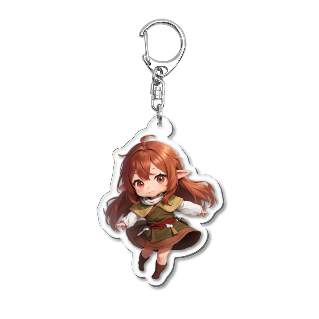 二頭身キャラが好きですの秋をイメージしました Acrylic Key Chain