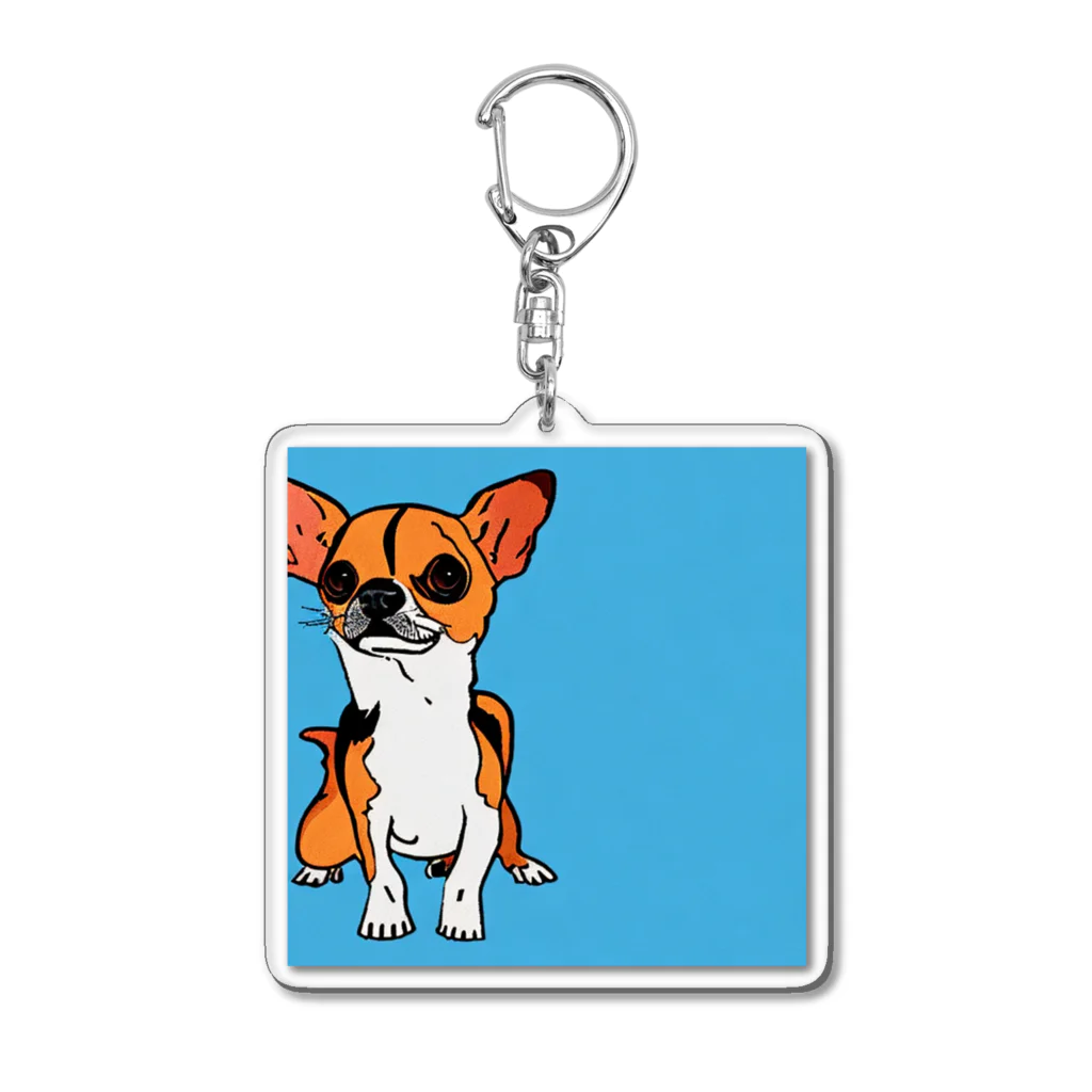 masatoooのチワワのイラストグッズ Acrylic Key Chain