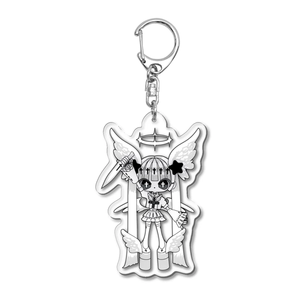 心に響く名品展の天使を辞めたい天使ちゃん Acrylic Key Chain