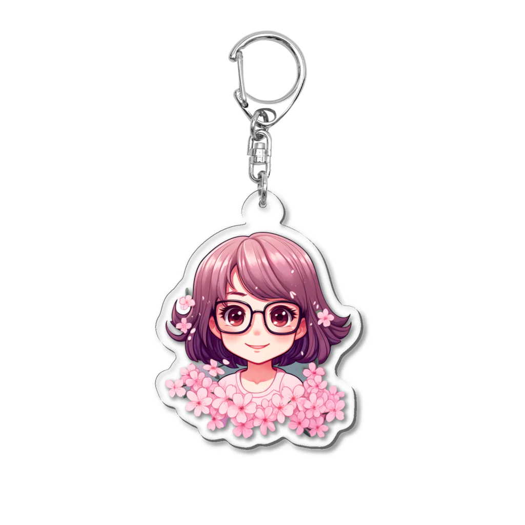 bennkeinomiseのフラワーガール Acrylic Key Chain