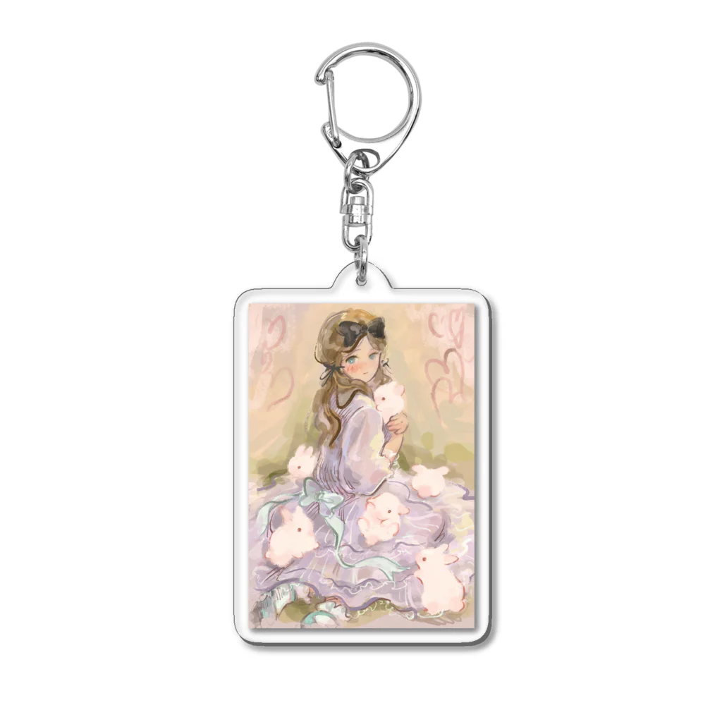 りんごあめのもふもふの国のアリス🐇 Acrylic Key Chain