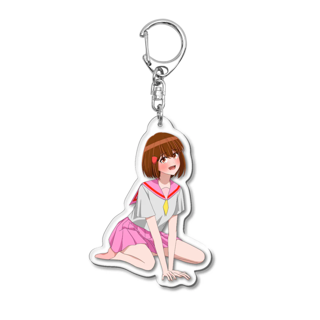 Quxalist＆なんばぁつうのアニメ『スクールロマンス』3周年グッズ 小鳥遊いちご Acrylic Key Chain