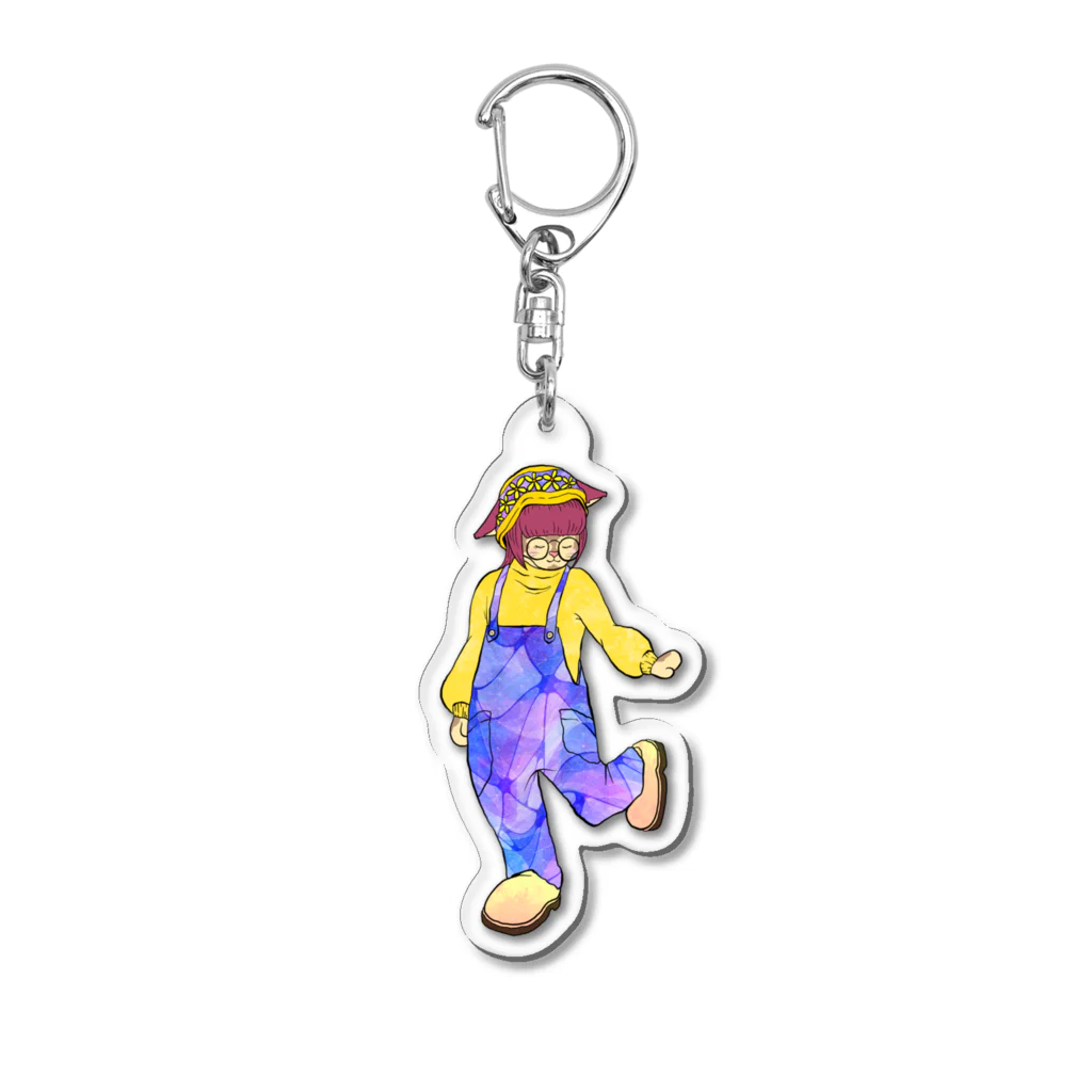 TAKASAGOBASEのムートンブーツ風ゆるふわネコ Acrylic Key Chain