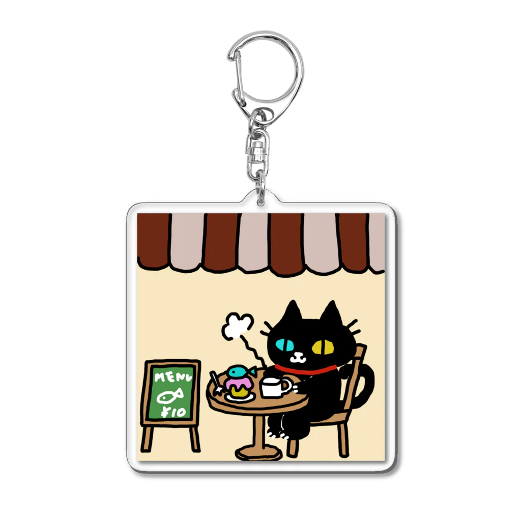 mayumayu-の黒猫ティータイム Acrylic Key Chain