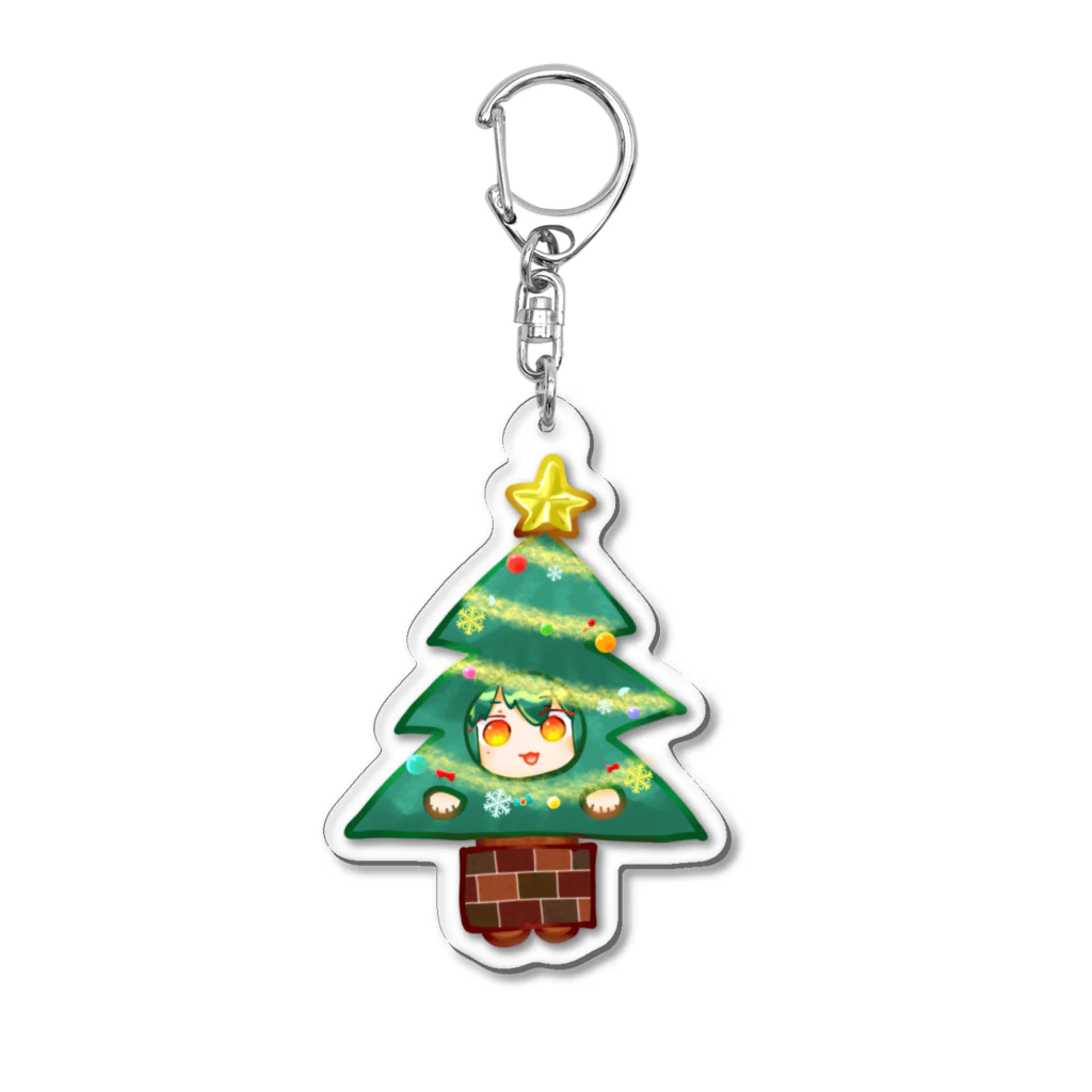 暁*あとりえ🎨のクリスマスツリー暁さん Acrylic Key Chain