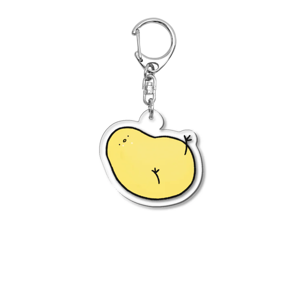 天照 のっけ(LINEスタンプ販売中)のたべすぎひよこくん Acrylic Key Chain