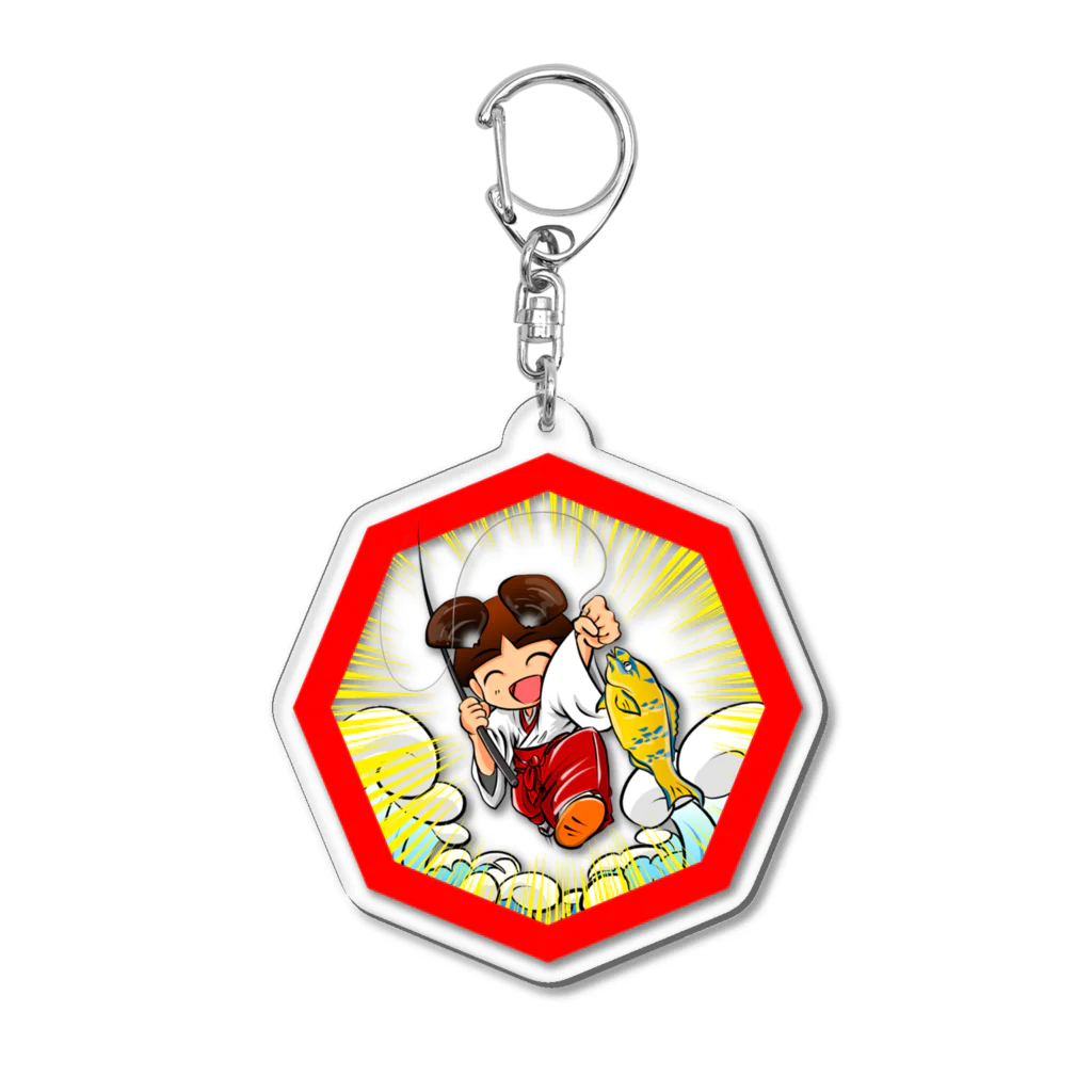 satokichi工房のしじみちゃんキーホルダー　釣りバージョン Acrylic Key Chain