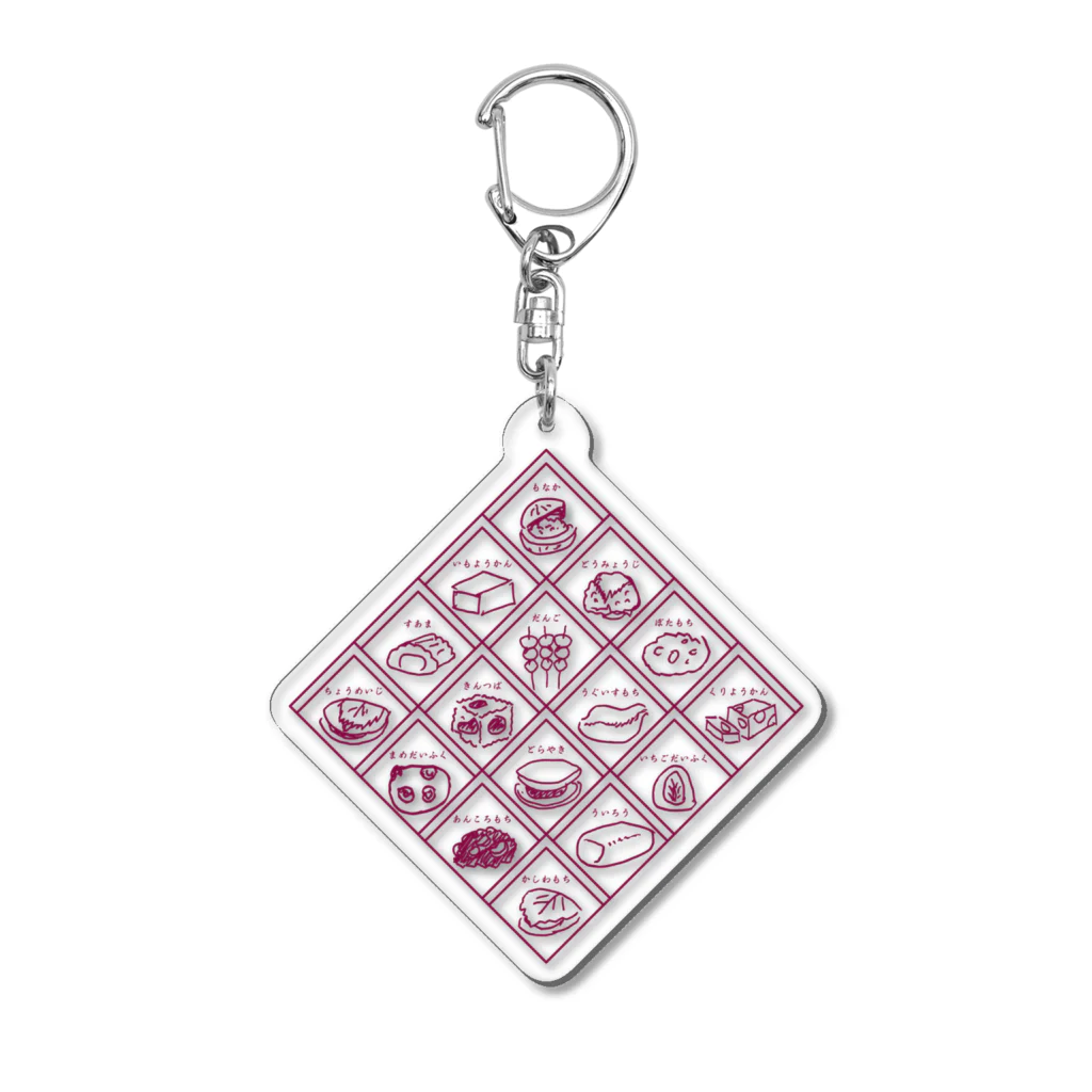 ANKO PRODUCTの和スイーツ井桁仕切 紫 Acrylic Key Chain