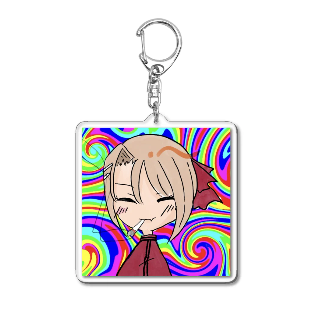 配達員のぐるぐる配達員ちゃん Acrylic Key Chain