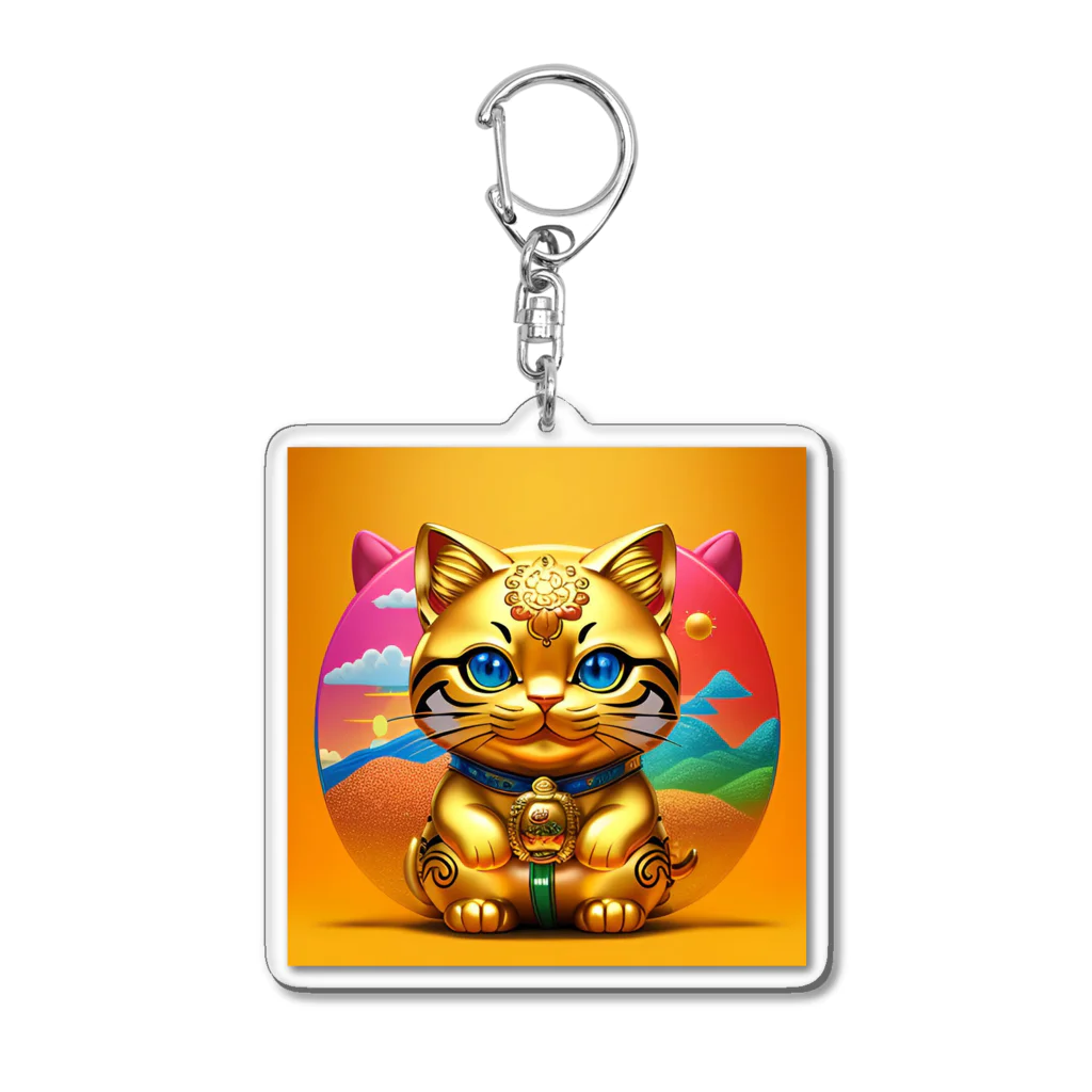 810aoの開運猫 Acrylic Key Chain