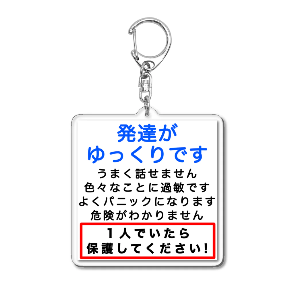 ドライ2の発達がゆっくりです　1人でいたら保護してください Acrylic Key Chain