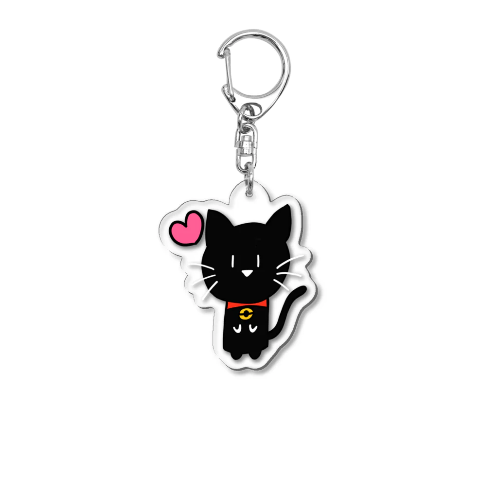 ねこ日和のねこ日和（黒猫） Acrylic Key Chain