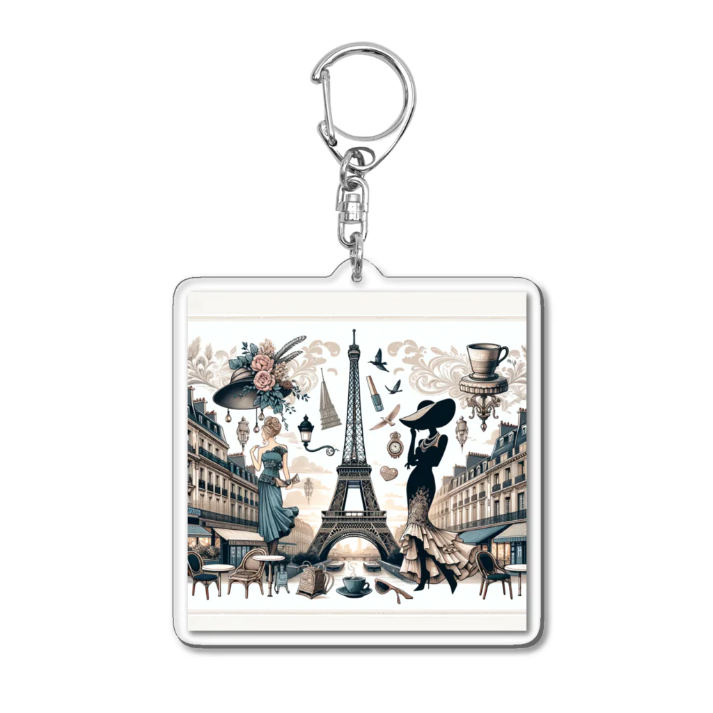 HappyHub Online ShopのEiffel Tower アクリルキーホルダー