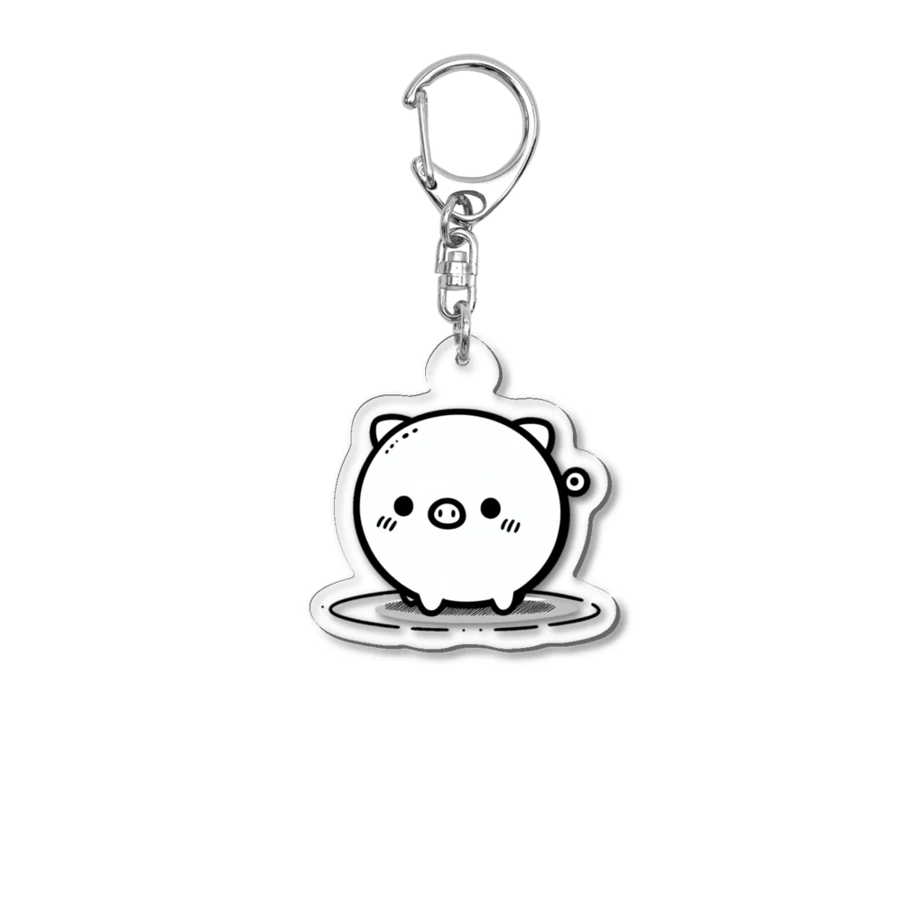 終わらない夢🌈のまんまる🐷ぶたちゃん😍 Acrylic Key Chain