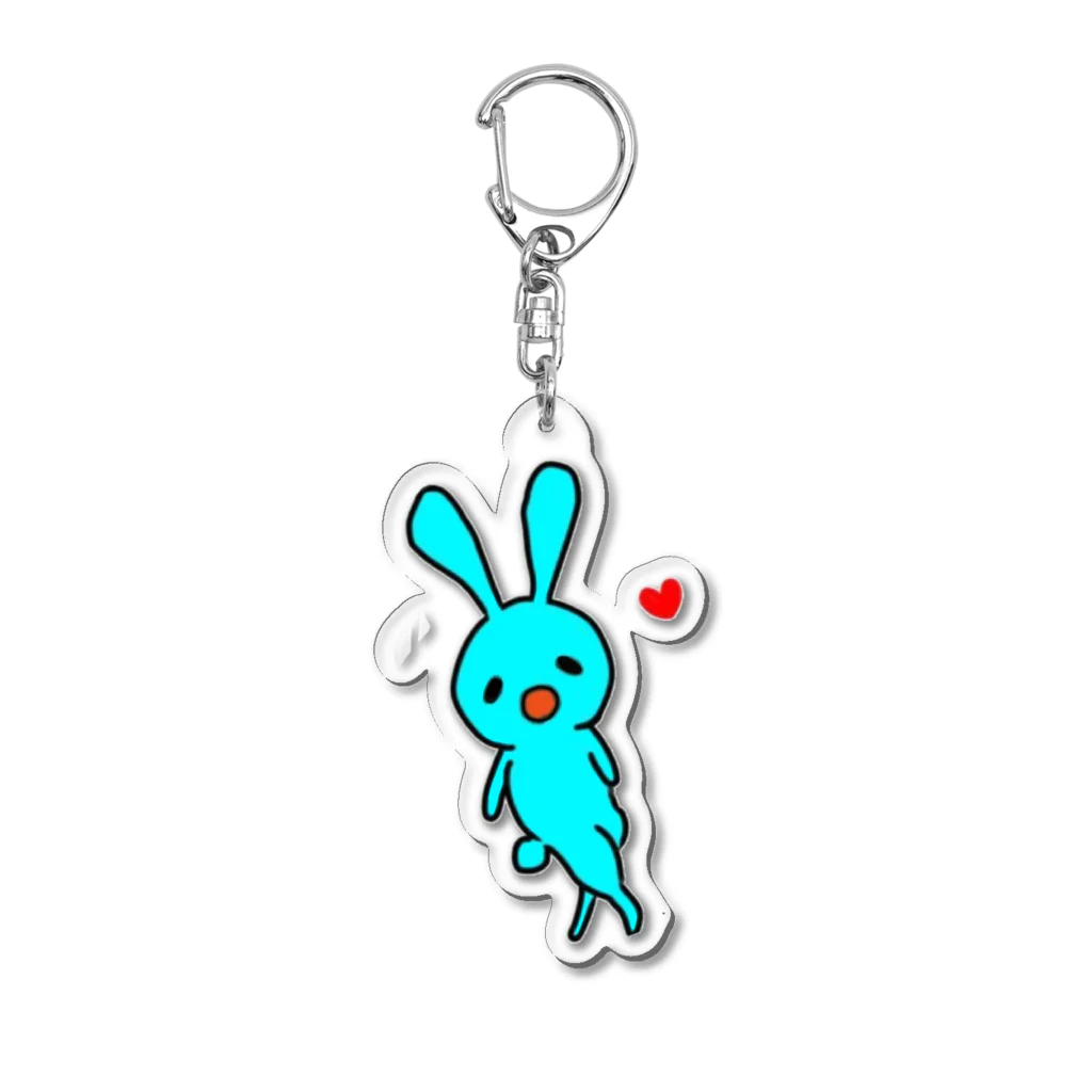 ゆるきもピンクのムダにびきゃくな兎 Acrylic Key Chain