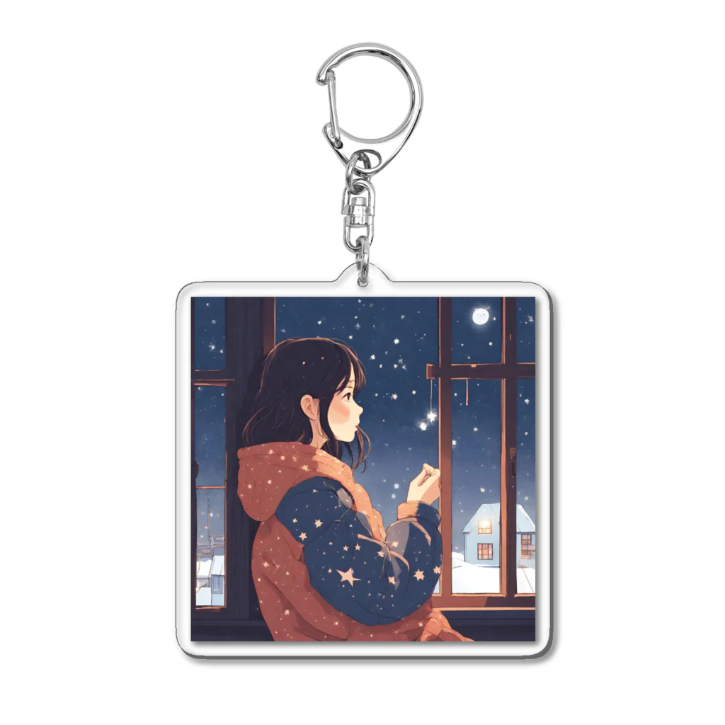 春夏秋冬。の冬の星空を眺める。 Acrylic Key Chain