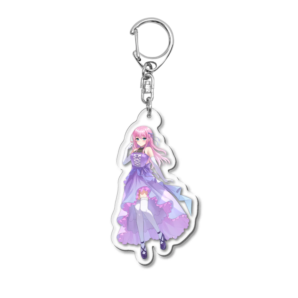 まーにゃのアトリエのアクリルまーにゃん(紫衣装) Acrylic Key Chain