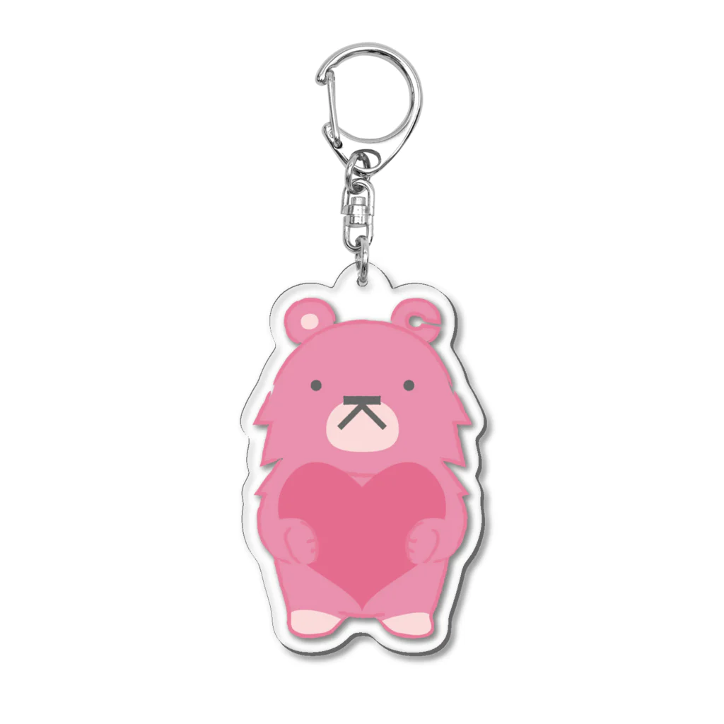 ナレクマちゃん商店のナレクマちゃん（ハートver） Acrylic Key Chain