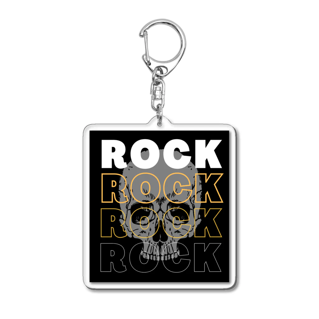 ロック堂のスカルROCK アクリルキーホルダー