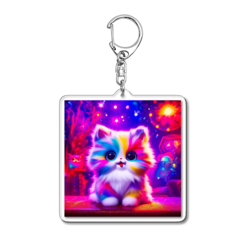 colorfulのrainbow cat アクリルキーホルダー