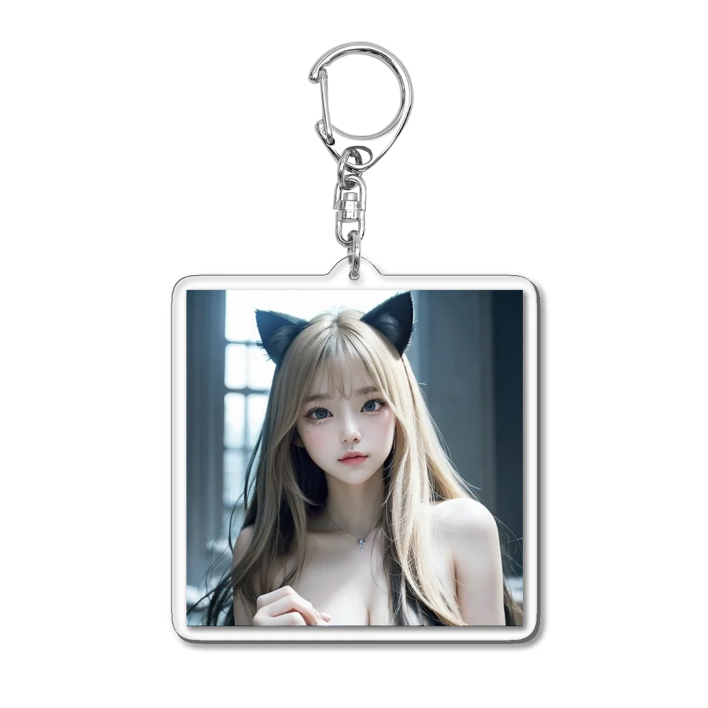 AI美女書架のAI美女猫　ララ Acrylic Key Chain