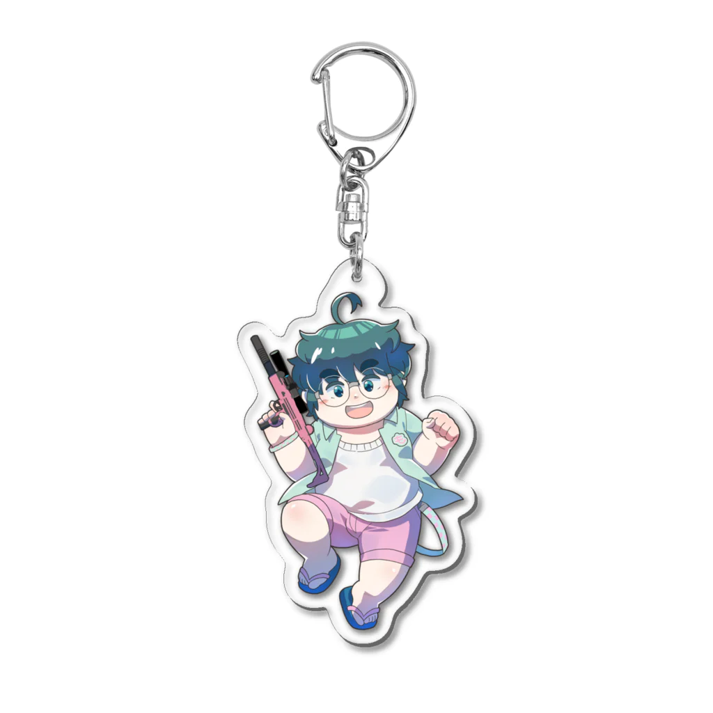 渦海 もん🐬🫧 くるくる天パ系Vtuberのさんずいず戦闘モード🔫 Acrylic Key Chain