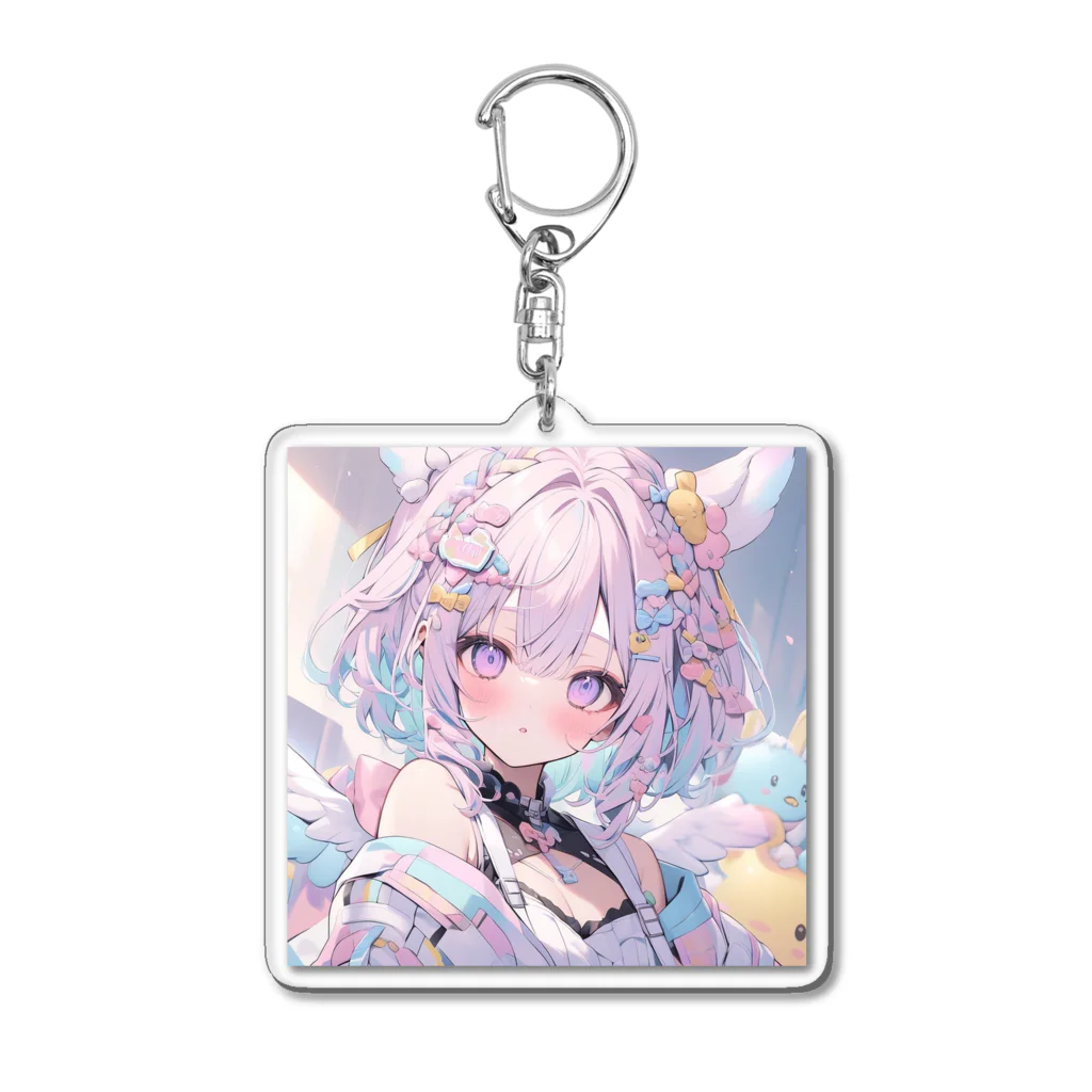 *˚𝔑𝔶𝔲𝔫𝔤𝔢𝔩𝔰 𝔰𝔥𝔬𝔭のパステル猫耳少女① Acrylic Key Chain