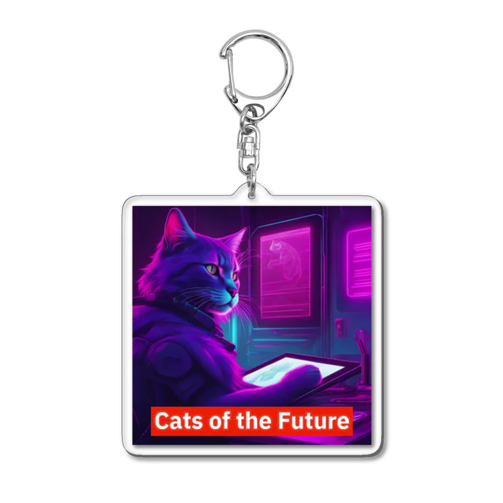 THE NOBLE LIGHTのCats of the Future Acrylic Key Chain