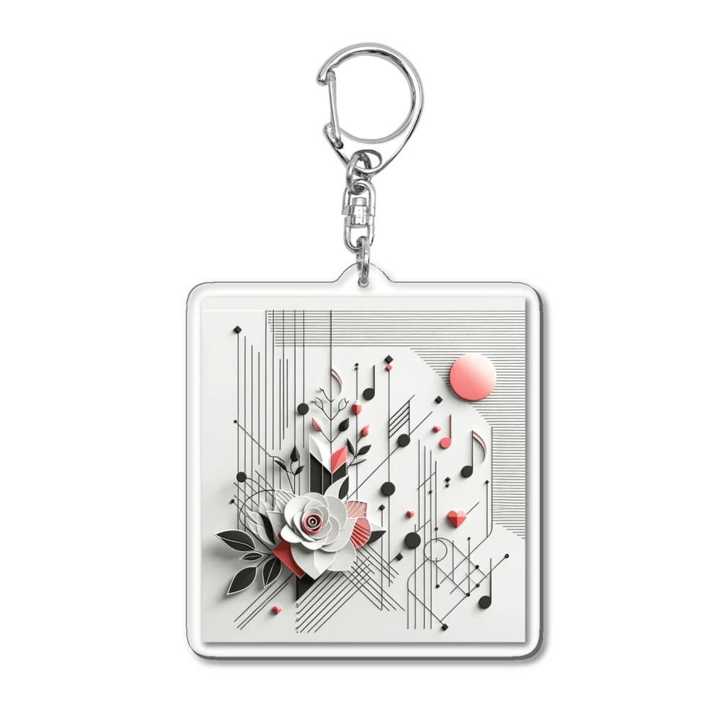 BochiBoochi-walkerのジオメトリーA45 Acrylic Key Chain