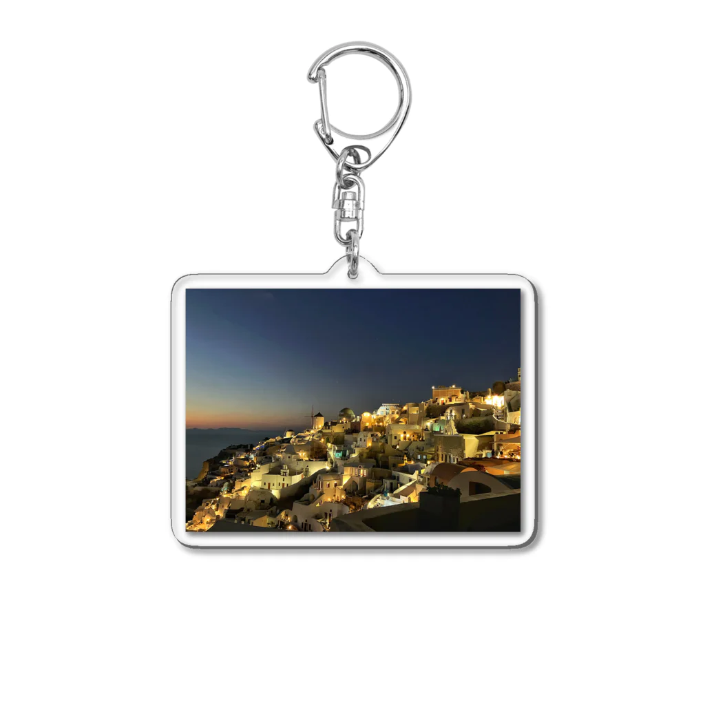 early_sealのサントリーニの夜景 Acrylic Key Chain