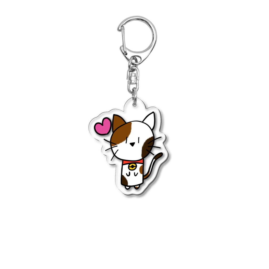 ねこ日和のねこ日和（ぶち猫） Acrylic Key Chain