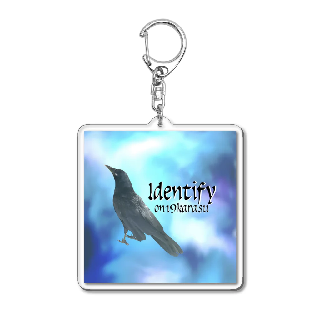 カラスのクッピのカラスのラビ☆Identify Crow Acrylic Key Chain